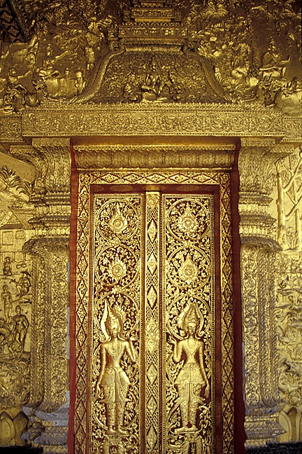 Golden Door Wat May Souvanaphoumaram Luang Prabang World Heritage Site