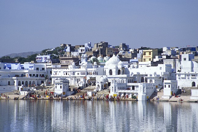 Pushkar, White City, Holy City, Hindu, Religion, Lake, Reflection