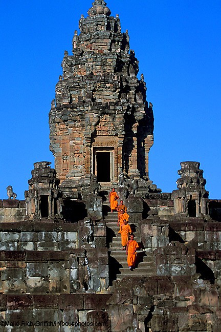 Bakong Temple Angkor Monks Stairs