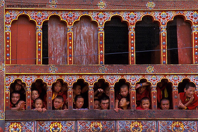Young Monks Watching Ceremony Chamkar