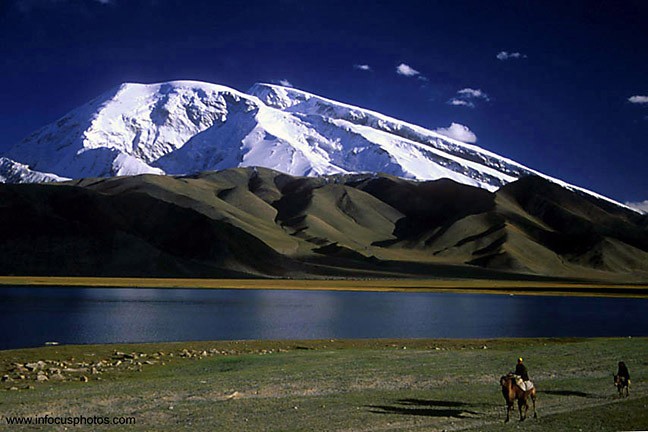 Uighur People Karakul Lake Mount Muztagata Karakoram Mountains