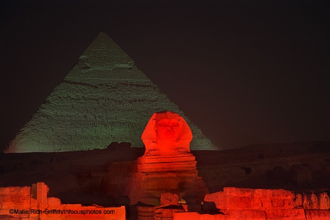 Sound and Light Show Pyramid Sphinx Giza Cairo