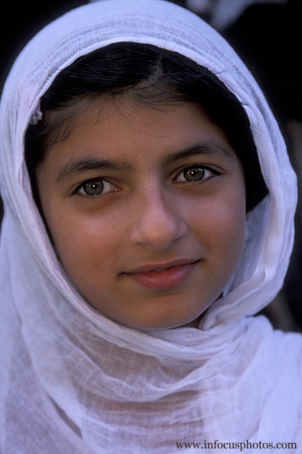 Young Moslem Girl Srinagar Kashmir