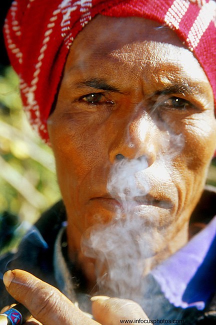 Man of Bagan Smoking Homemade Cheroot