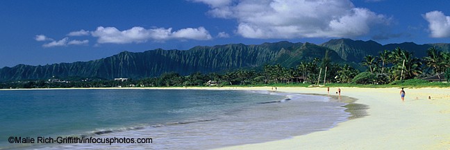 Kailua Beach Oahu Hawaii Pali Mountains White Sand Pacific Ocean