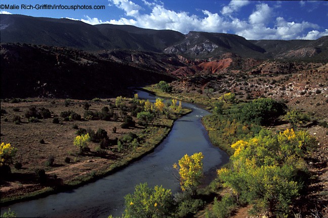 Chama River Red Rock Autumn Abiquiu New Mexico Landscape
