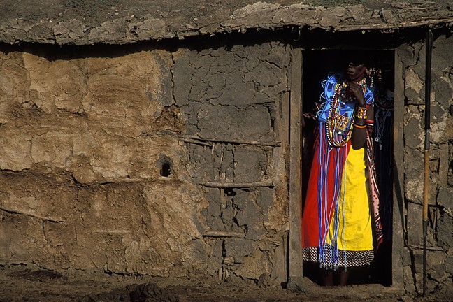 Woman in Manyatta Dung Home