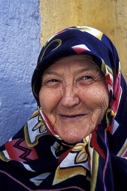 Laughing Old Woman of Bergama Pergamum Grandmother Kerchief
