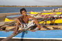 Infocusphotos : Malagasay Boy on Fishing Outriggers, Batania, Madagascar