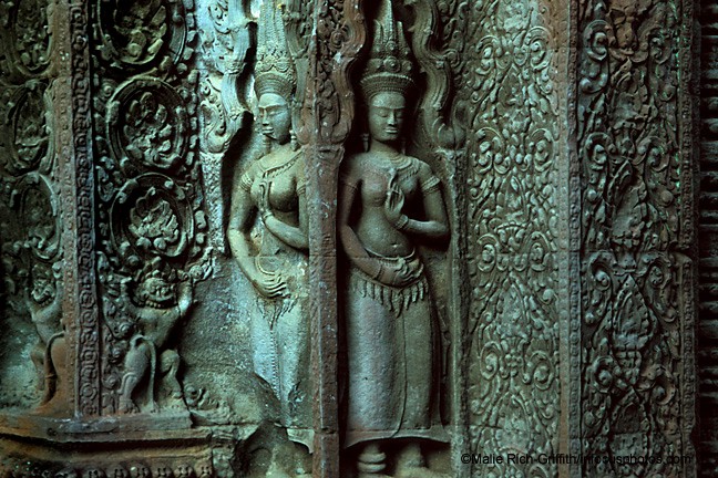 Devatas Statues Frieze Ta Prom Angkor