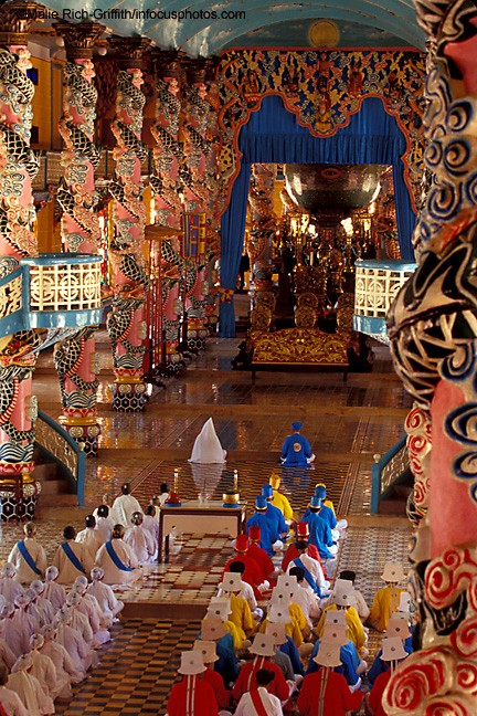 Cao Dai Religion Ritual Temple Sunday Service