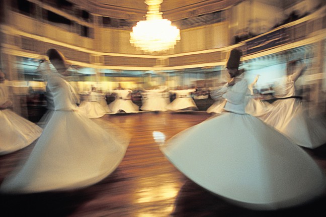Whirling Dervishes Sufi Moslem Religious Ritual Galata Mevlevihanesi, Istanbul